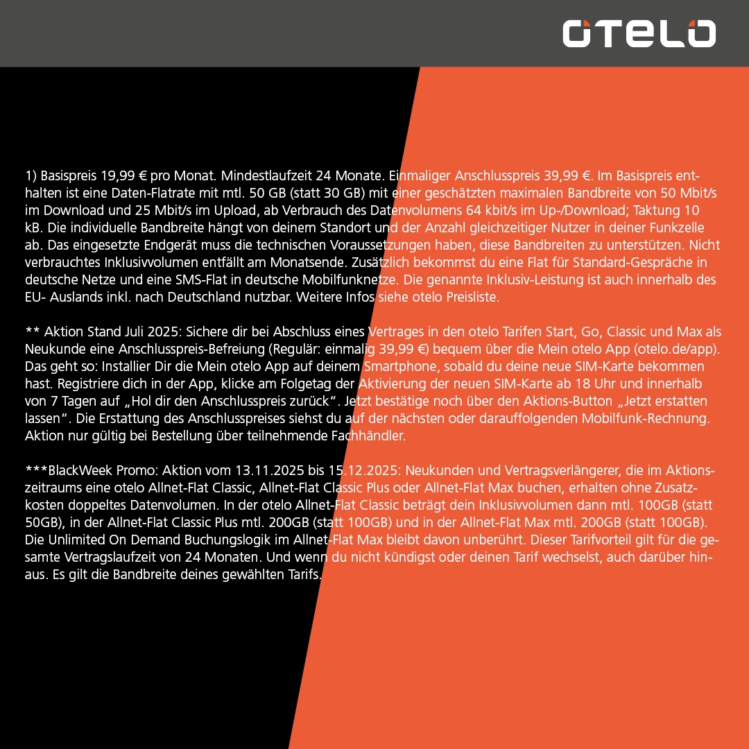 OTELO Classic mit Samsung A36 128GB