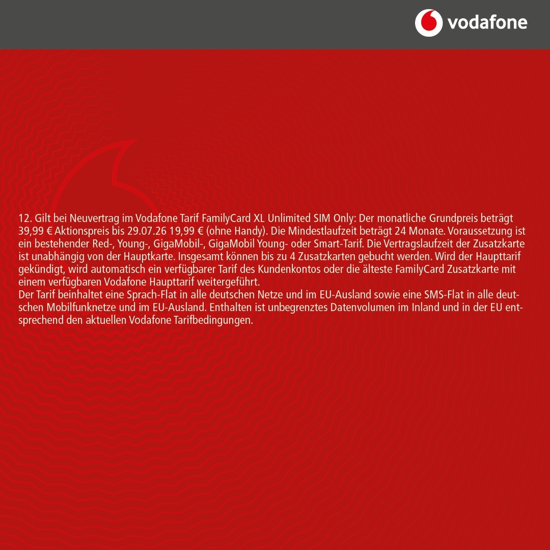 Vodafone Family Card XL mit Galaxy A37 5G 128GB