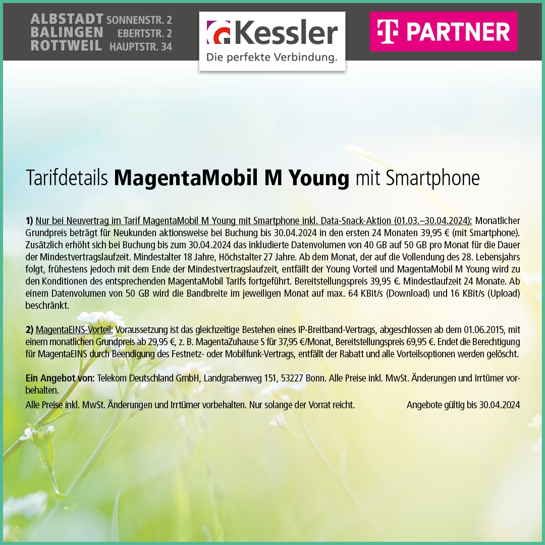 Telekom MagentaMobil M Young mit iPhone 14