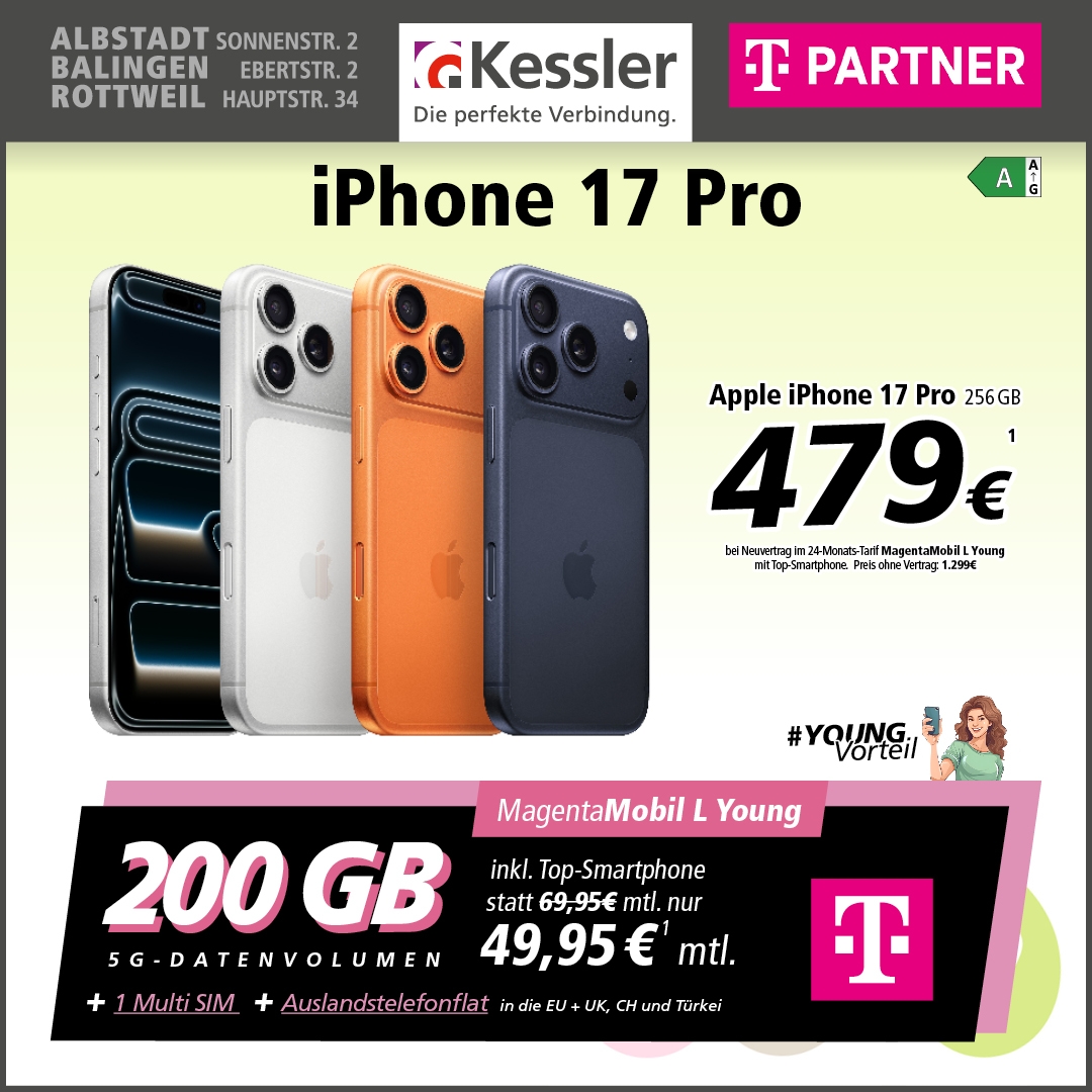 MagentaMobil L Young mit iPhone 17 Pro