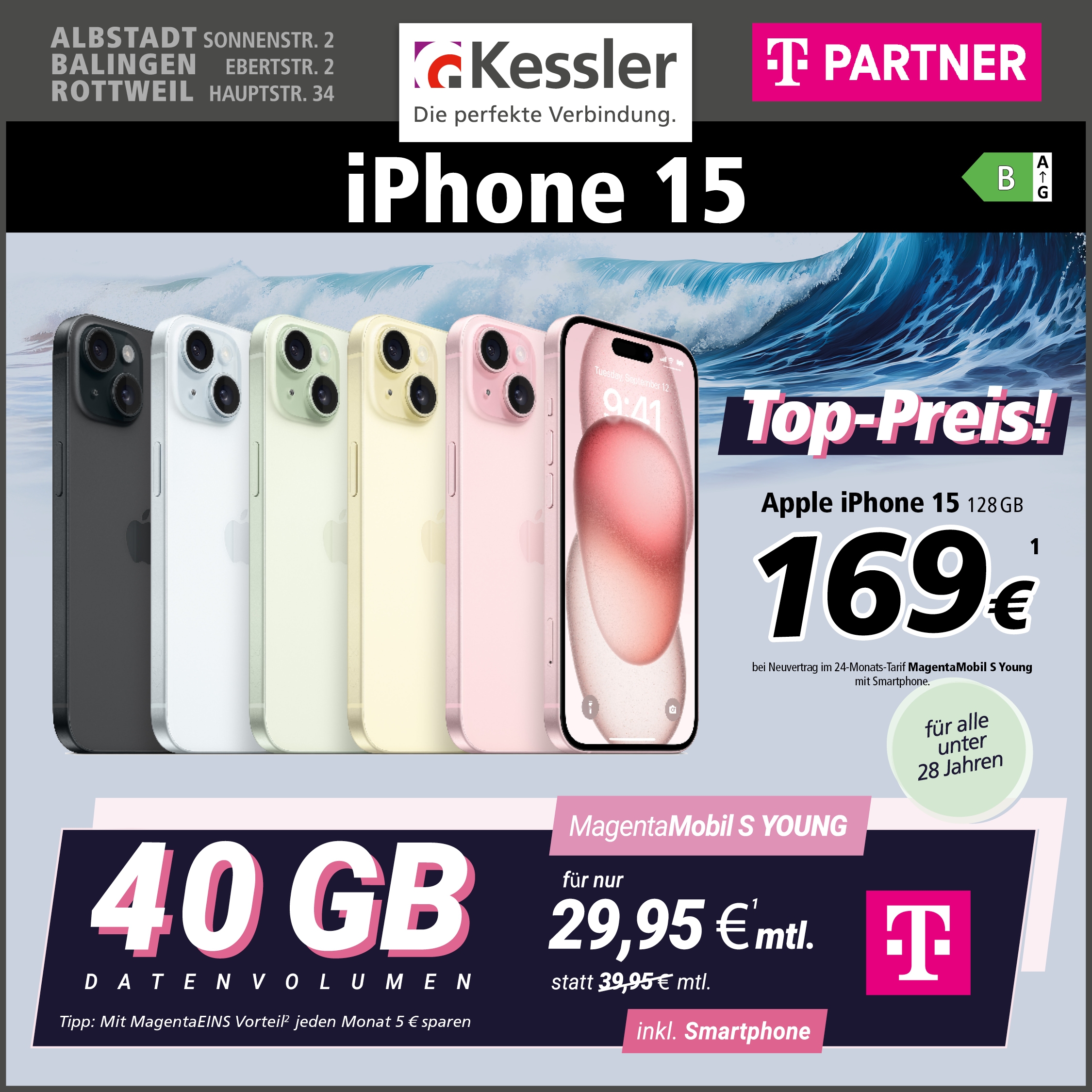 Magenta Mobil S Young mit Apple iPhone 15