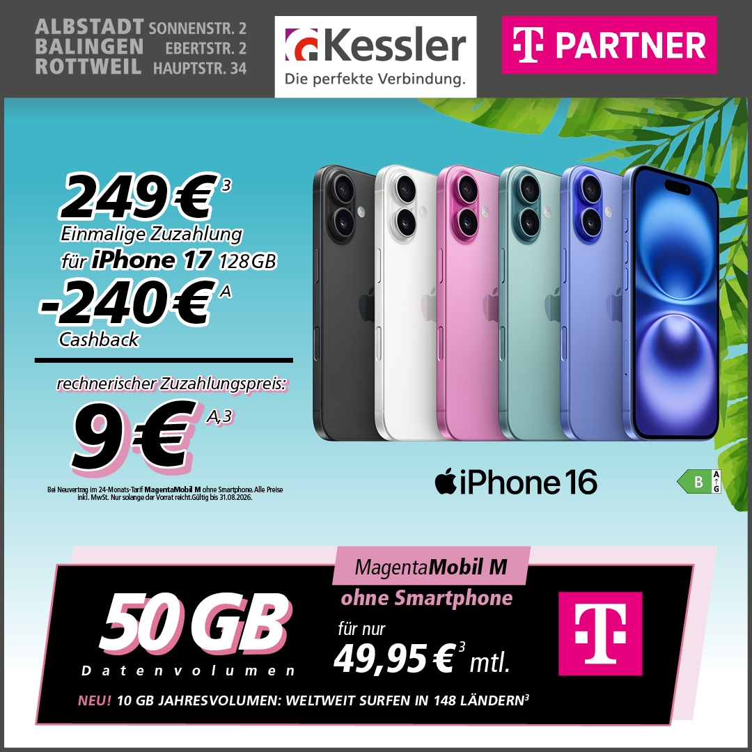 MagentaMobil M mit Apple iPhone 16