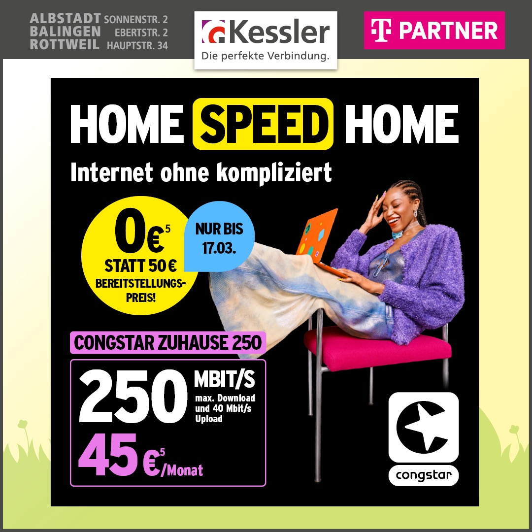 Congstar Zuhause 250 ohne Bereitstellungspreis