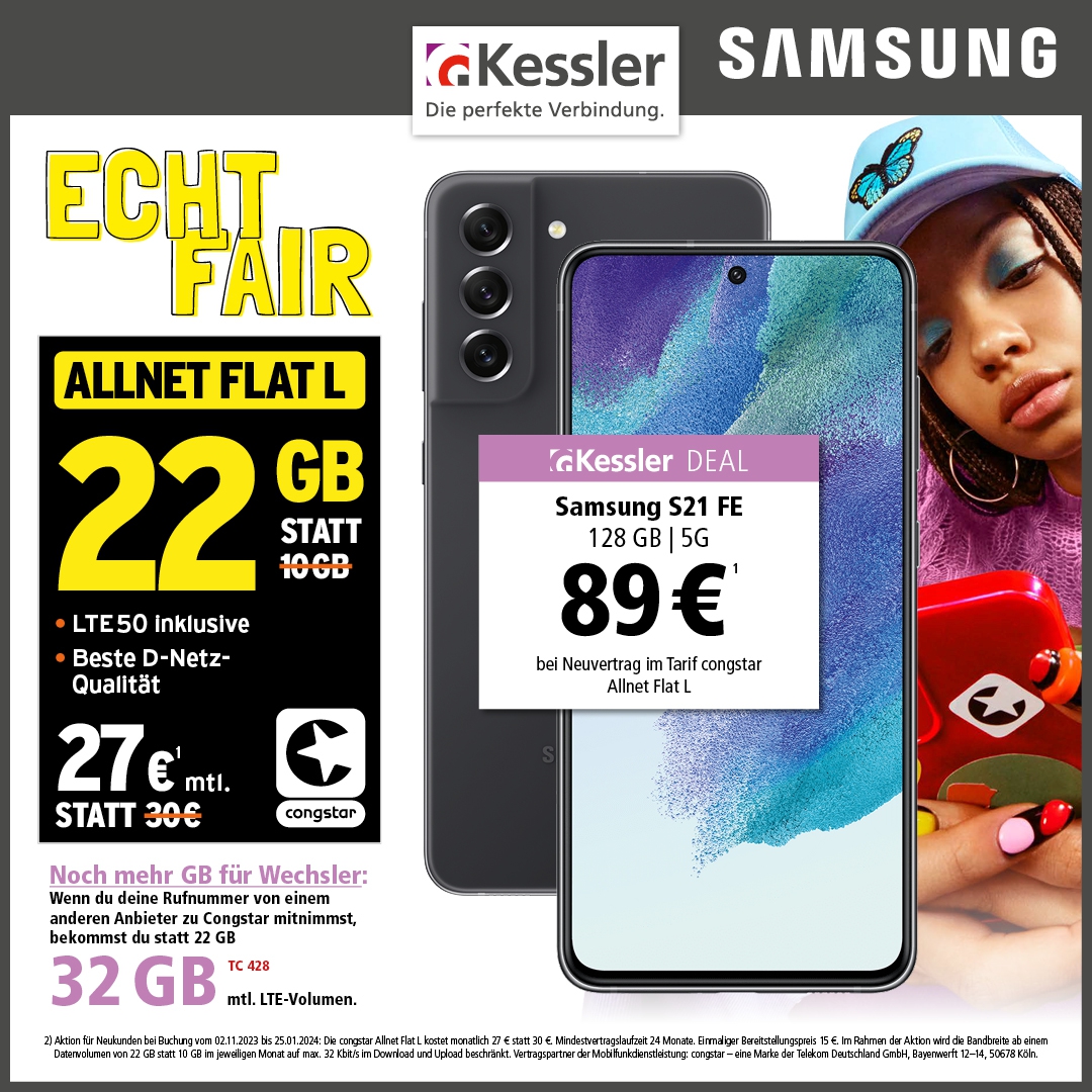 Congstar Allnet L mit Samsung S21FE