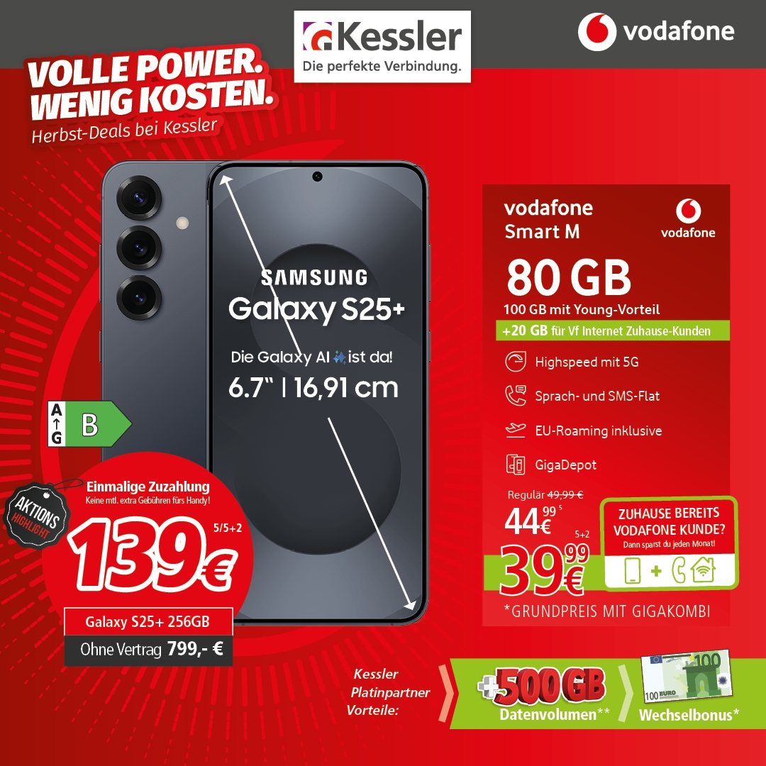 Vodafone Smart M mit Galaxy S25+