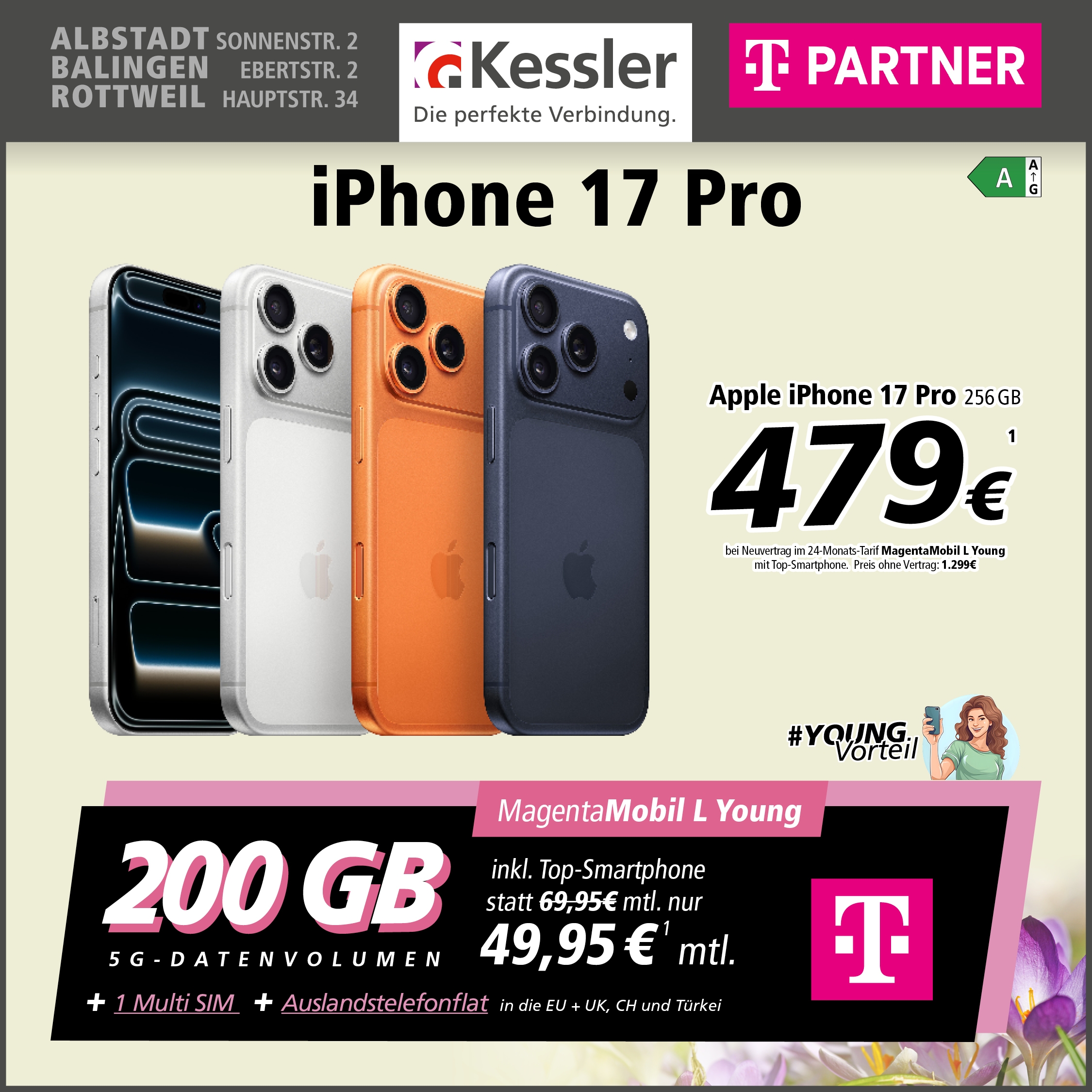 MagentaMobil L Young mit iPhone 17 Pro