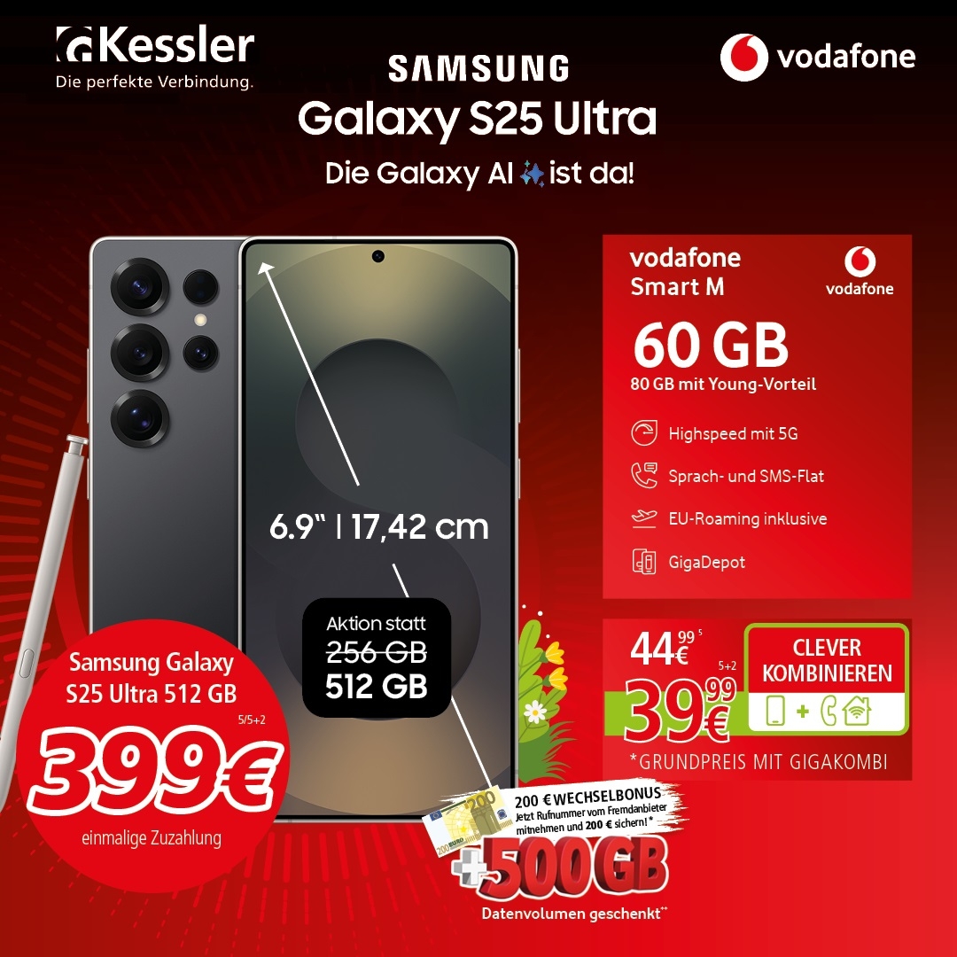 Vodafone Smart M mit Galaxy S25 Ultra