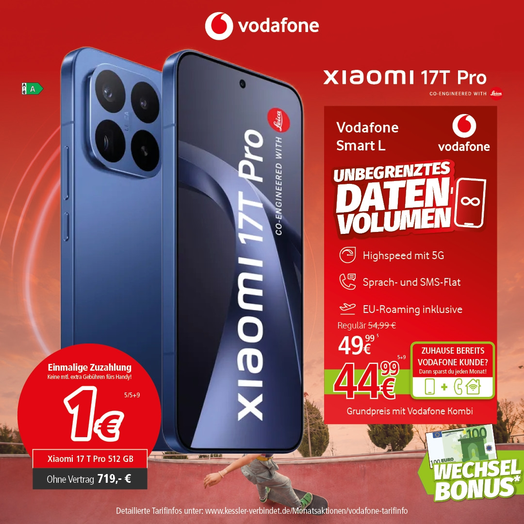 Vodafone Smart L mit Xiaomi 17T Pro