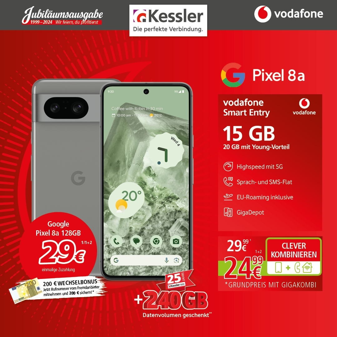 Vodafone Smart Entry mit Google Pixel 8a 128GB