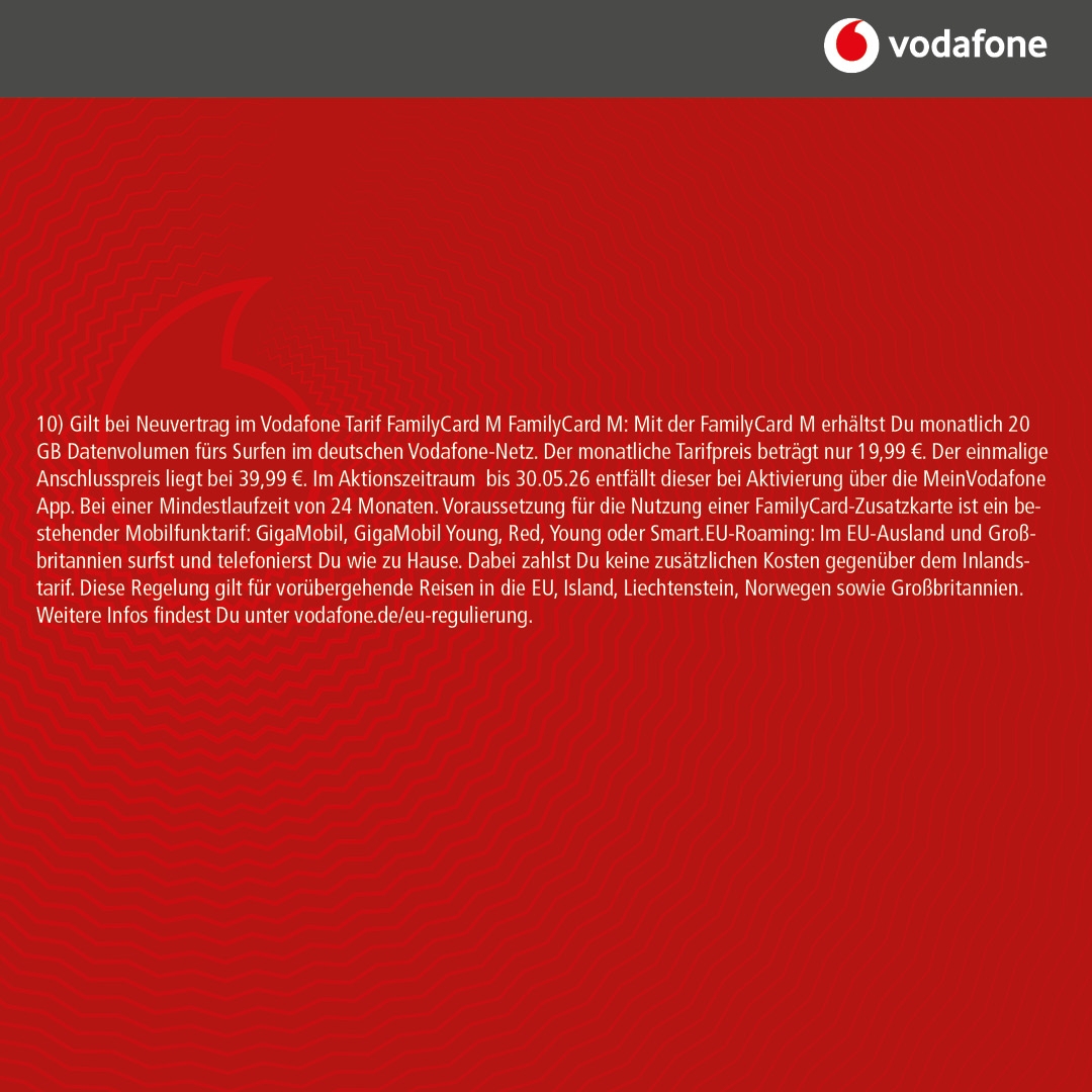 Vodafone Family Card M mit Galaxy A36 5G 128GB