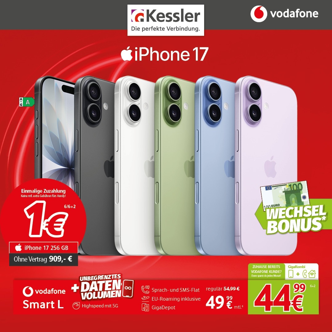 Vodafone Smart L mit iPhone 17 256GB
