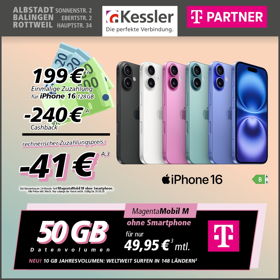 MagentaMobil M mit Apple iPhone 16