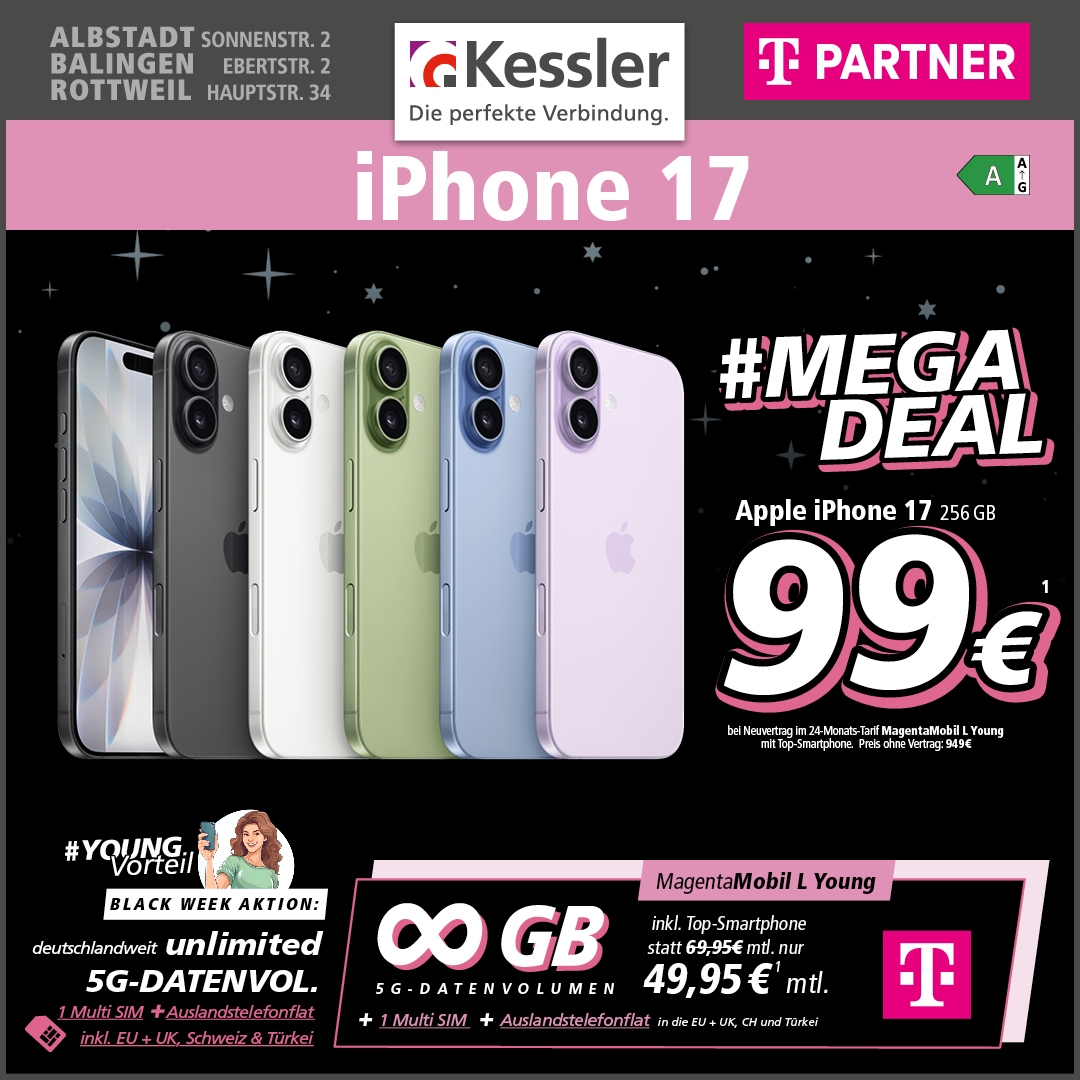 MagentaMobil L Young mit iPhone 17