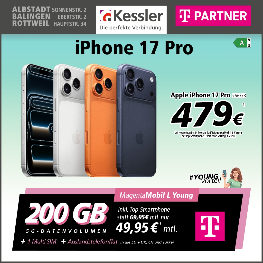 MagentaMobil L Young mit iPhone 17 Pro