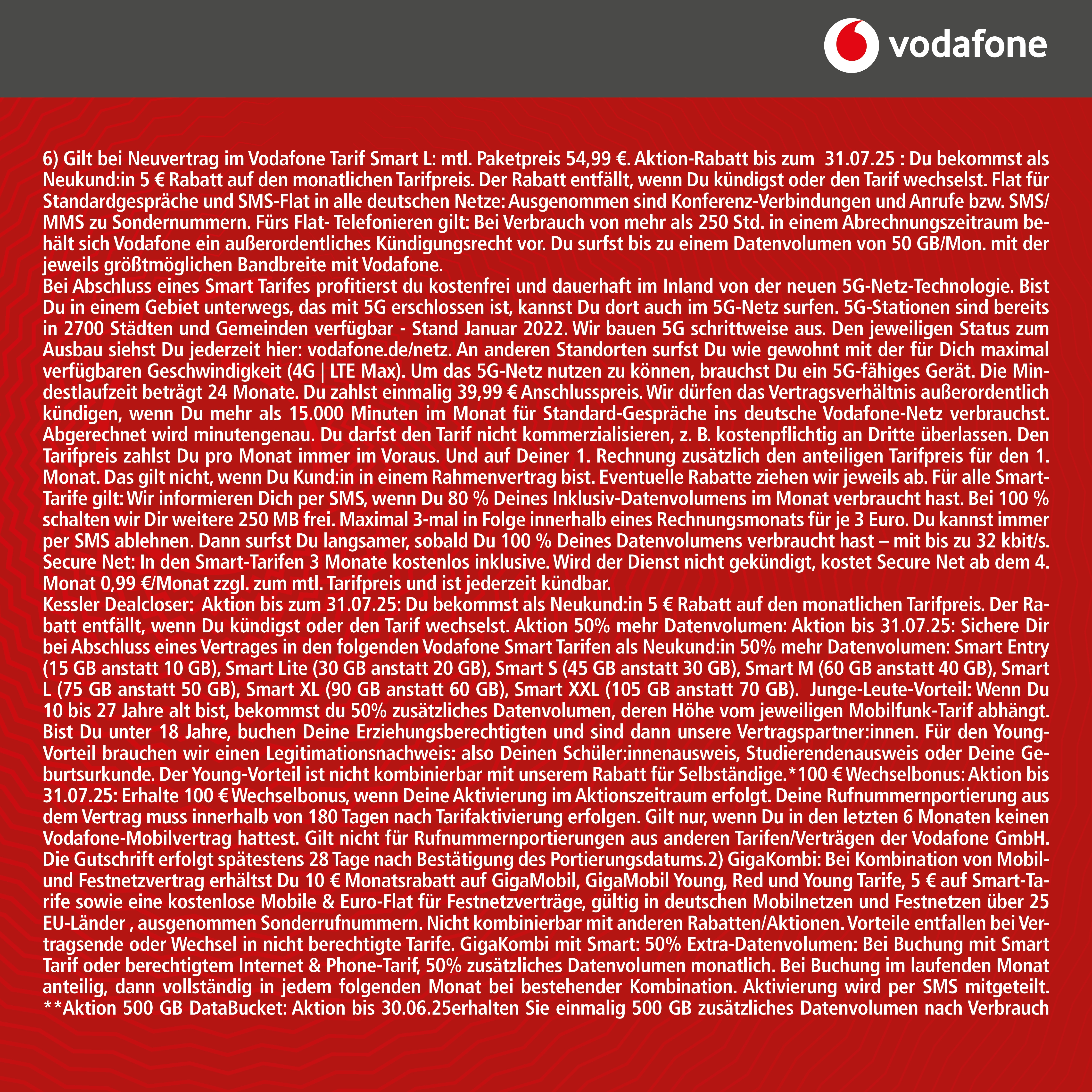 Vodafone Smart L m. iPhone 16 Pro Max 256GB