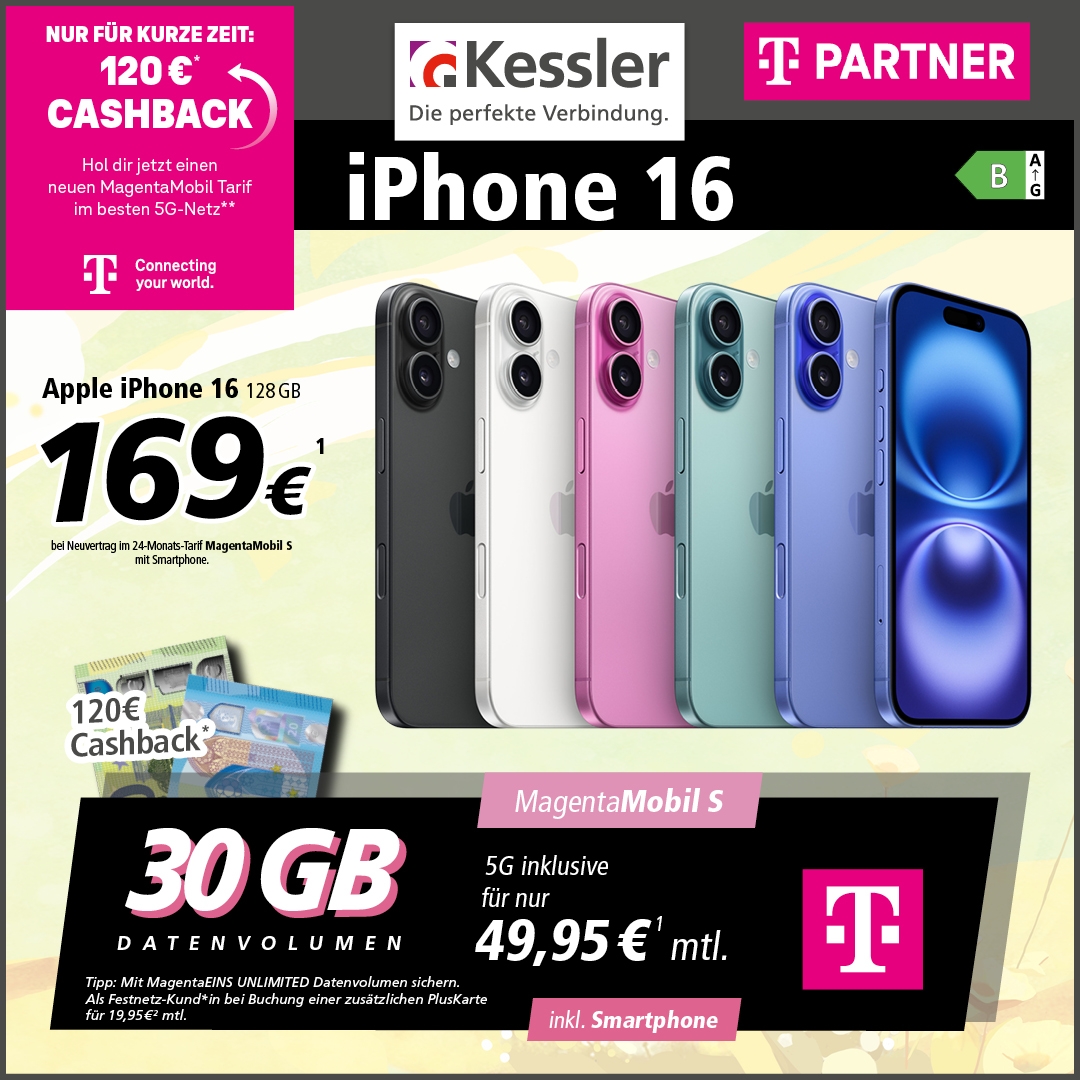 Magenta Mobil S mit Apple iPhone 16