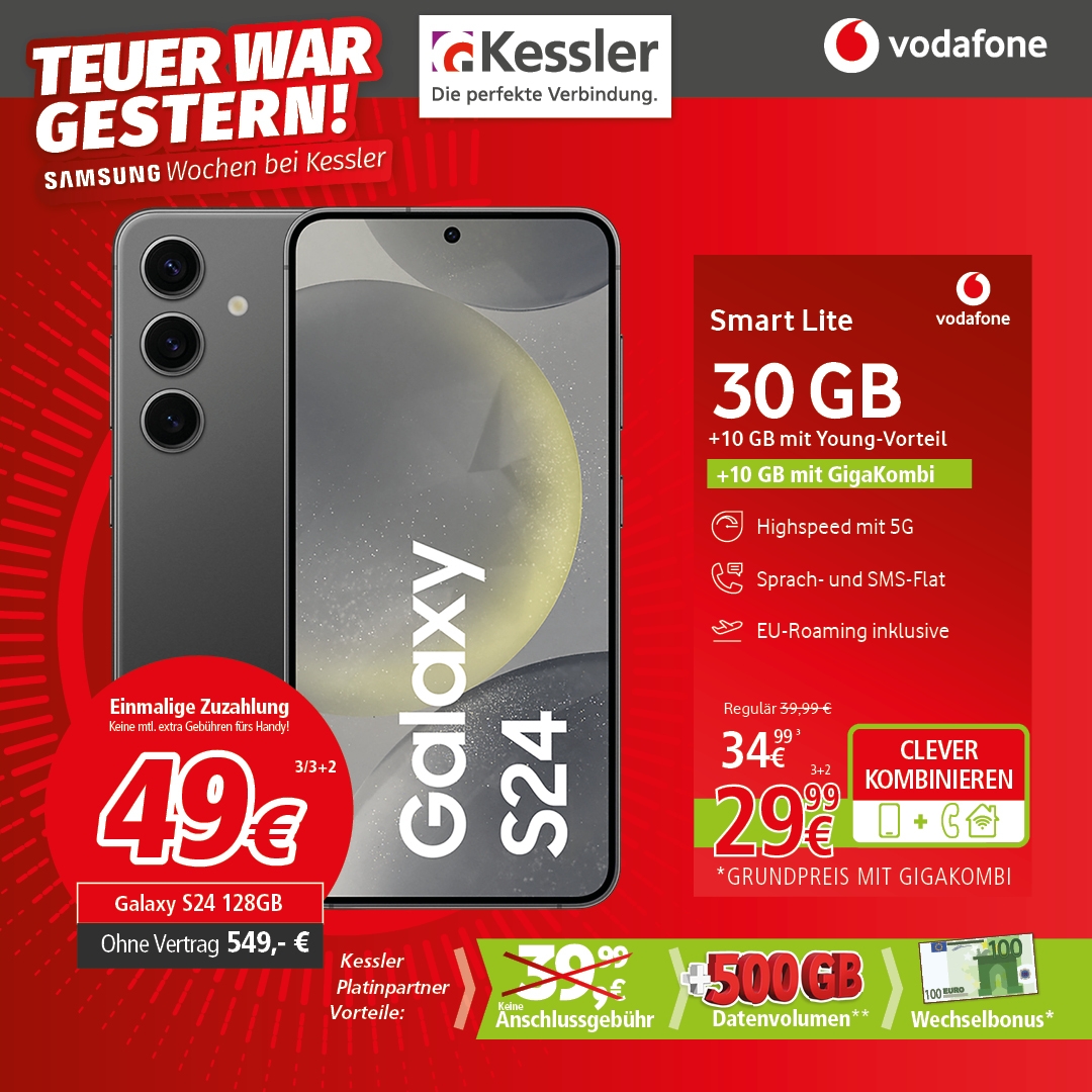 Vodafone Smart Lite mit Samsung Galaxy S24 128GB
