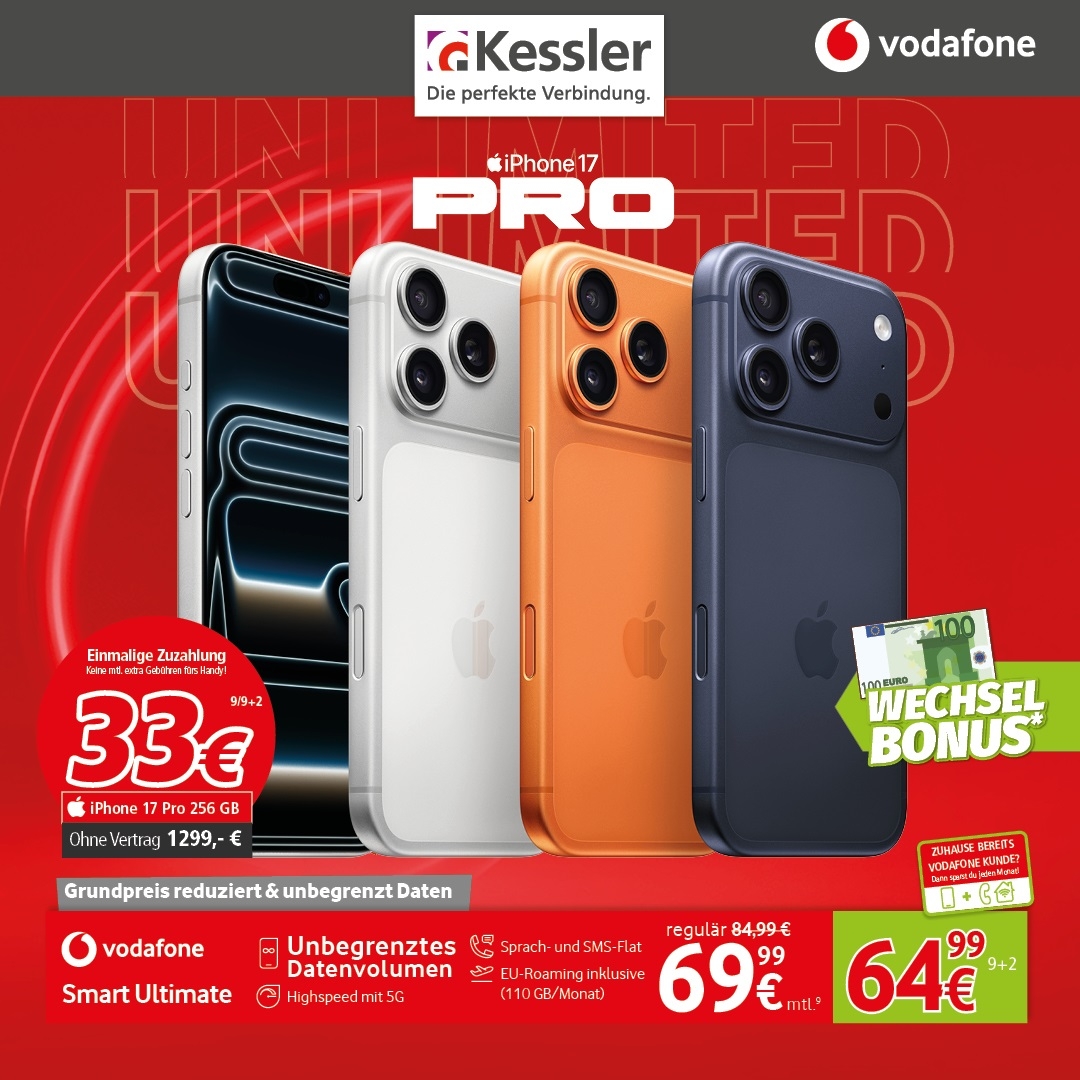 Vodafone Smart Ultimate mit IPhone 17 Pro