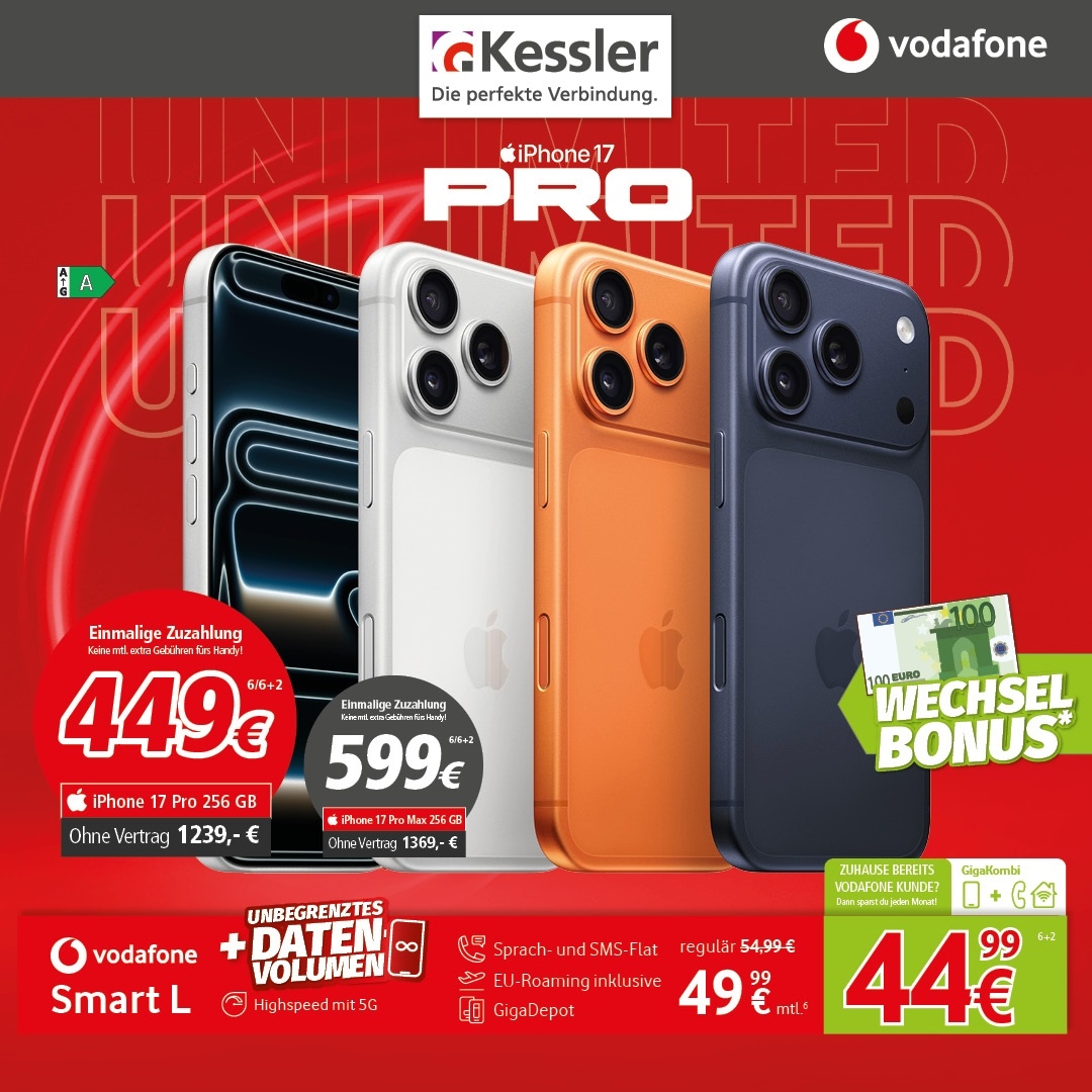 Vodafone Smart L mit iPhone 17 Pro