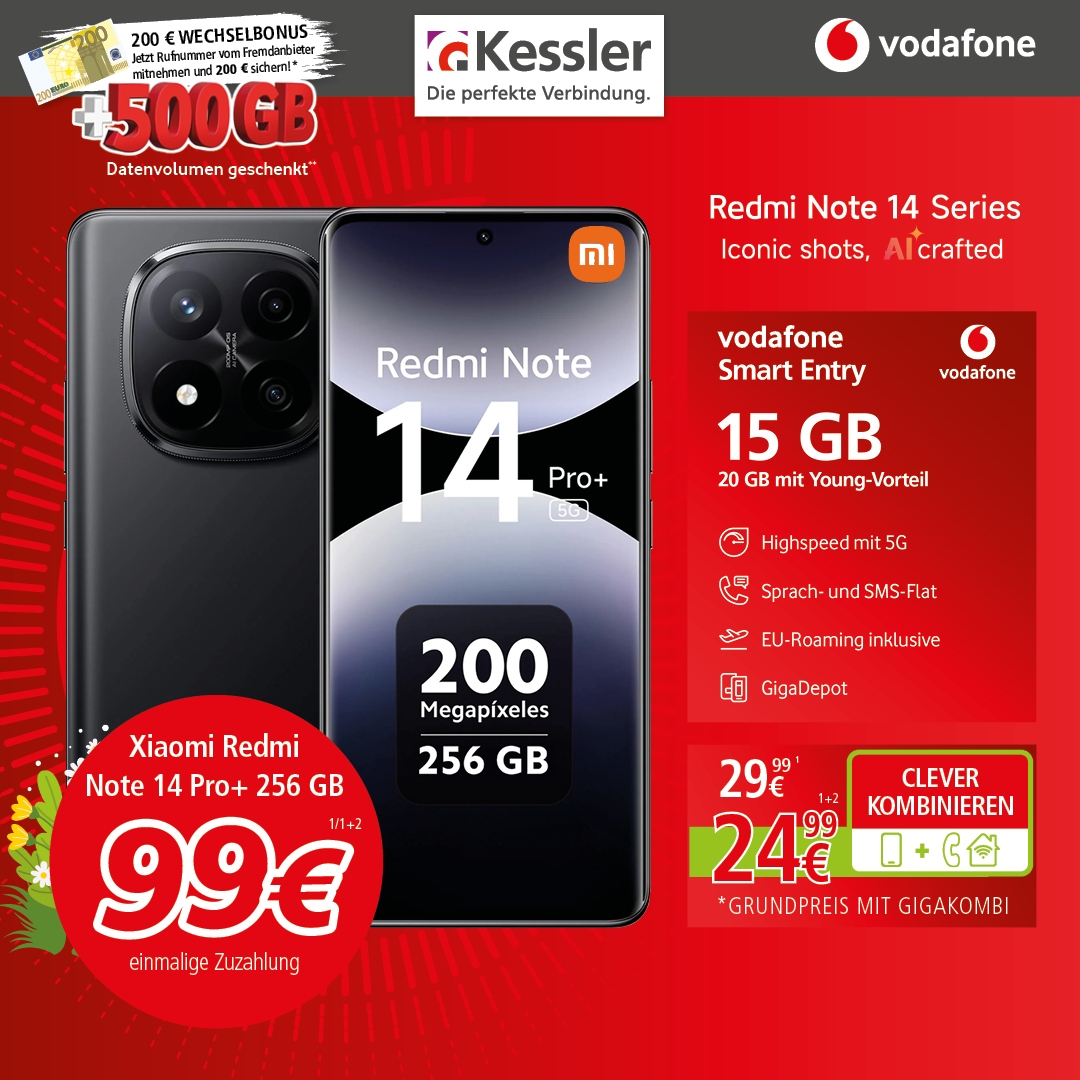 Vodafone Smart Entry mit Xiaomi 14 Pro+ 256GB