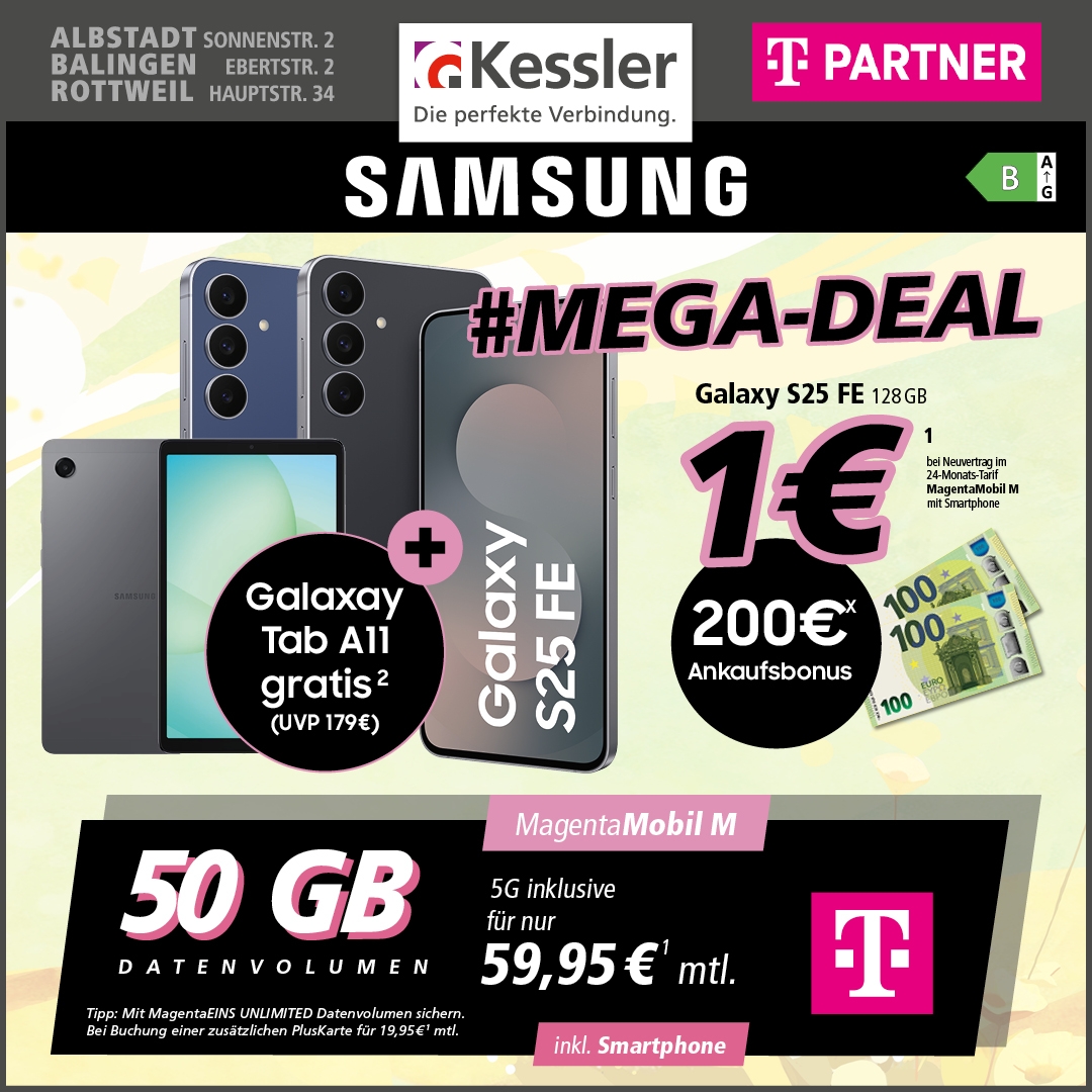 Magenta Mobil M mit Samsung Galaxy S25 FE