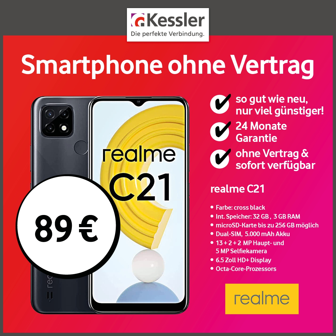 Realme C21 32GB cross black