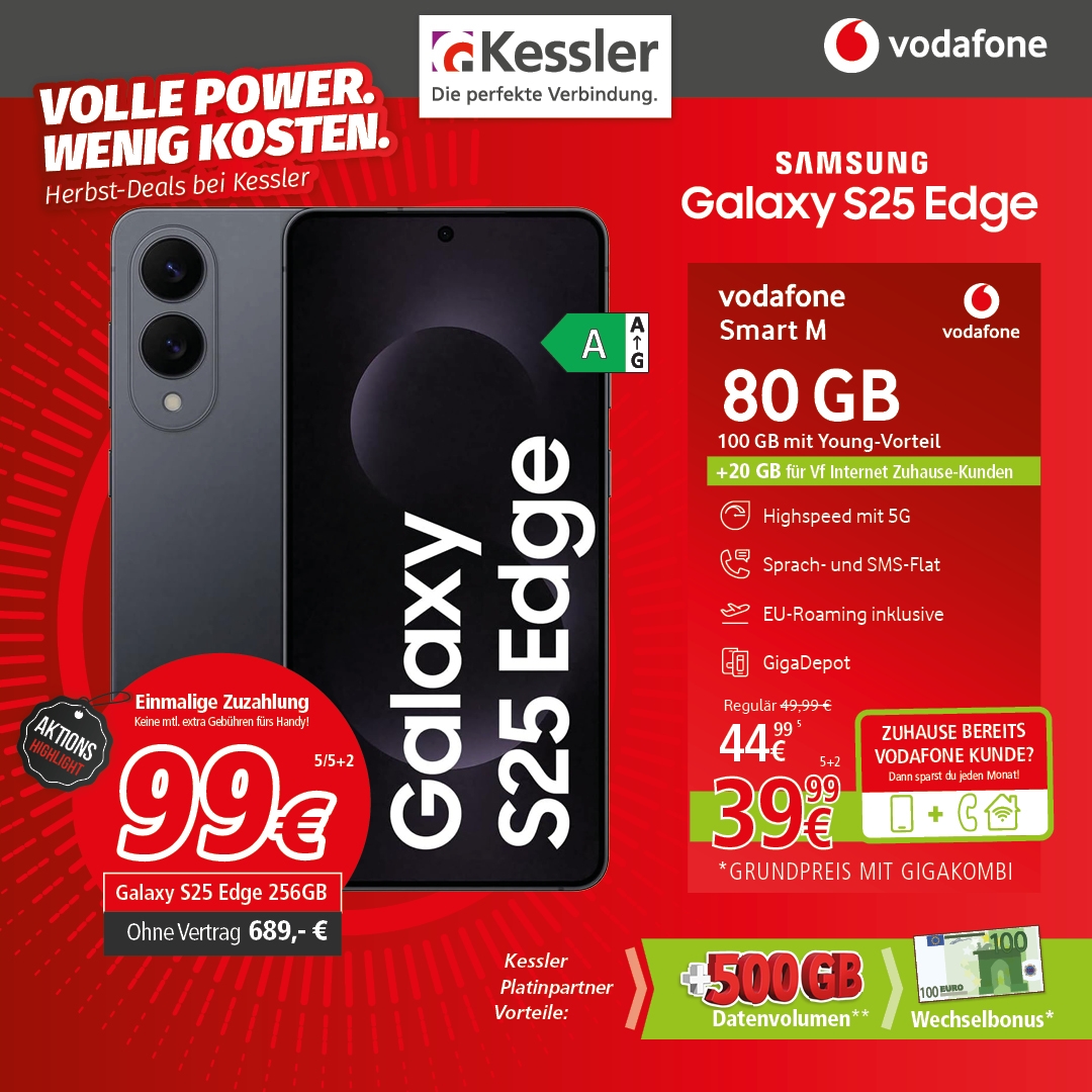 Vodafone Smart M mit Galaxy S25 Edge