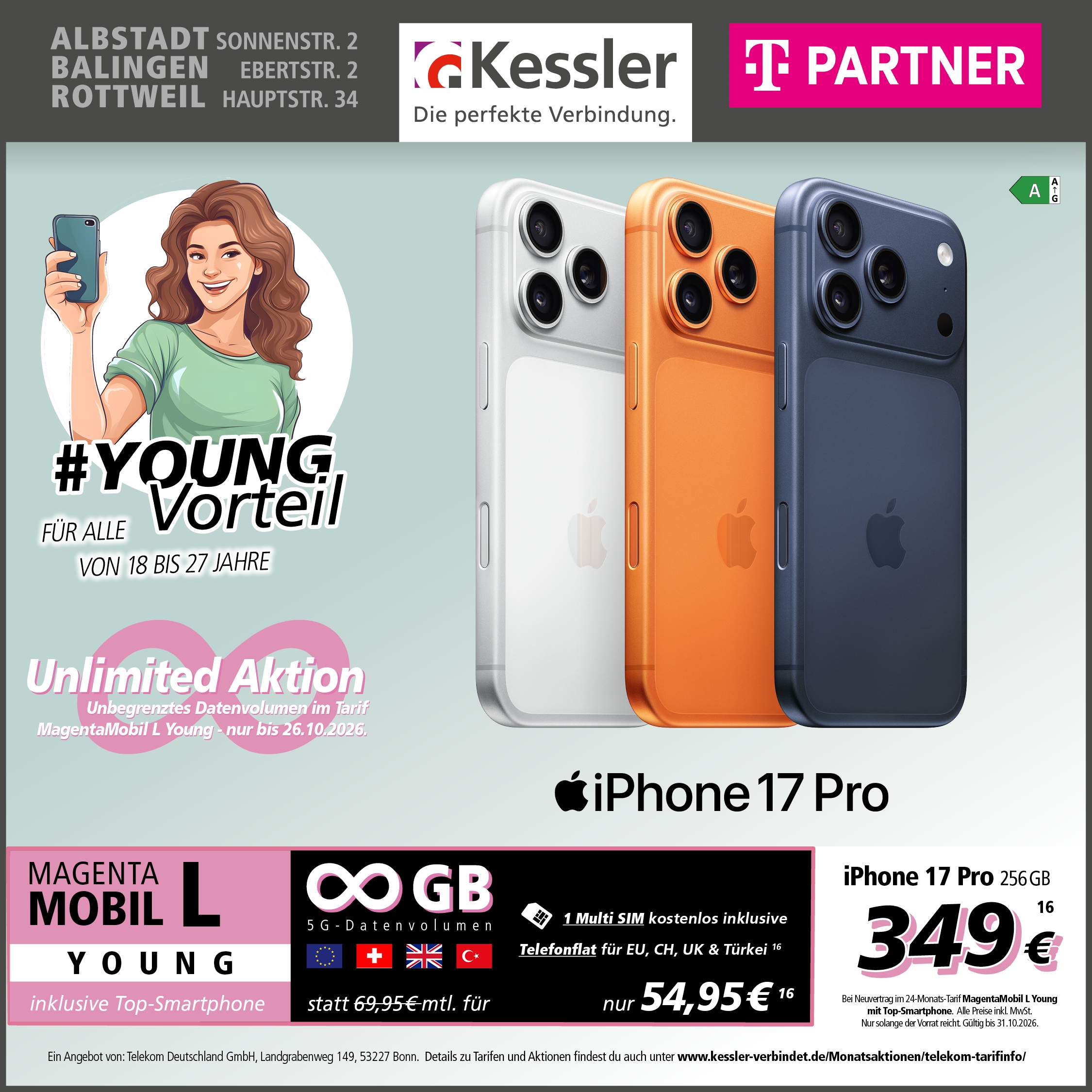 MagentaMobil L Young mit iPhone 17 Pro