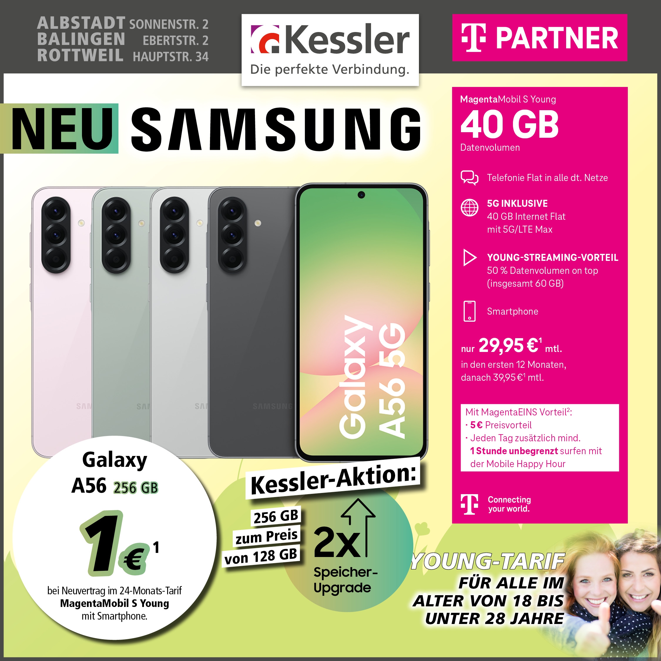 MagentaMobil S Young mit Galaxy A56 256GB