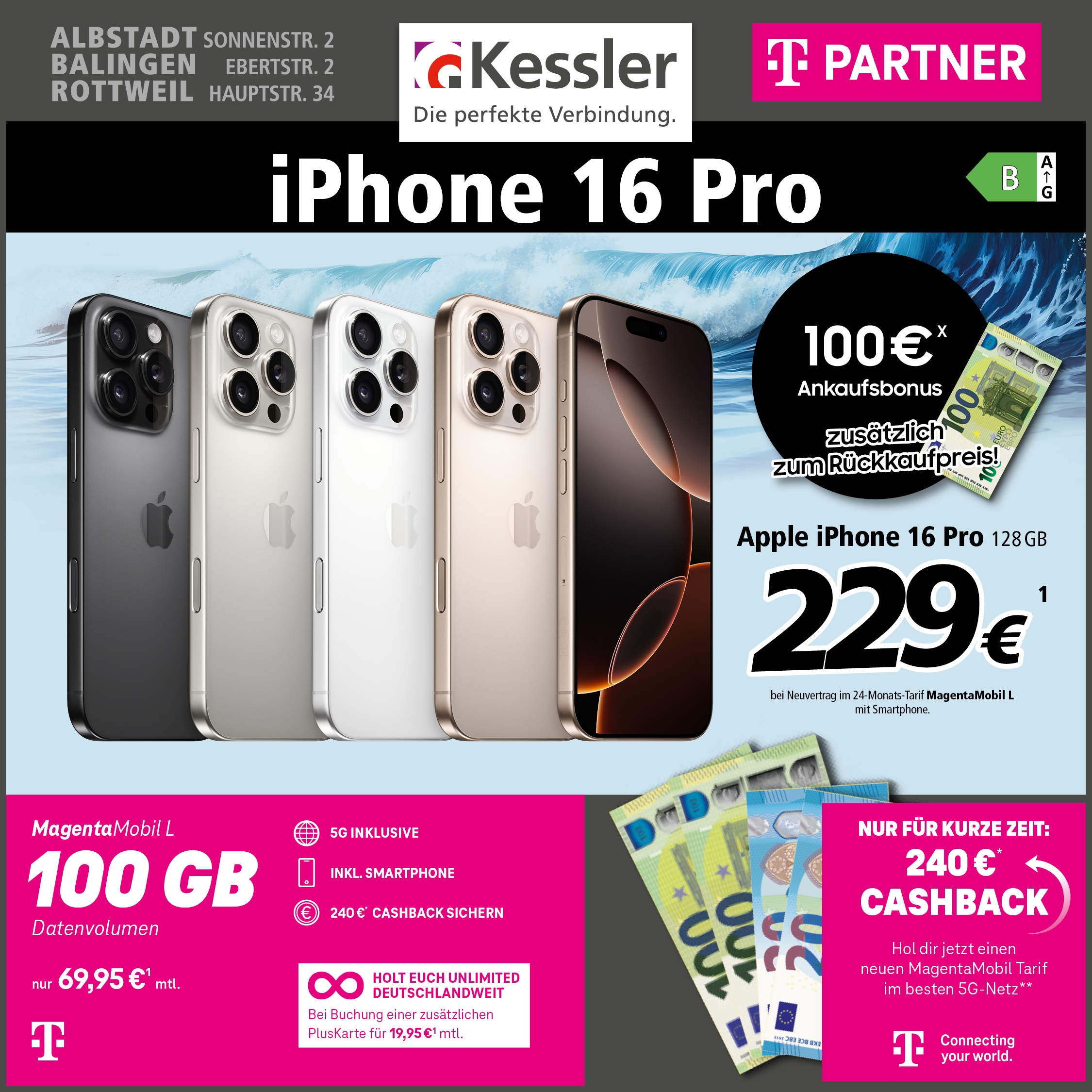 Magenta Mobil L mit iPhone 16 Pro