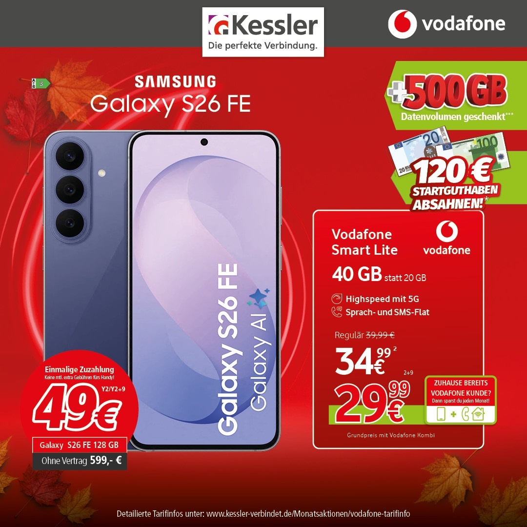 Vodafone Smart Lite mit Galaxy S26FE 5G 128GB