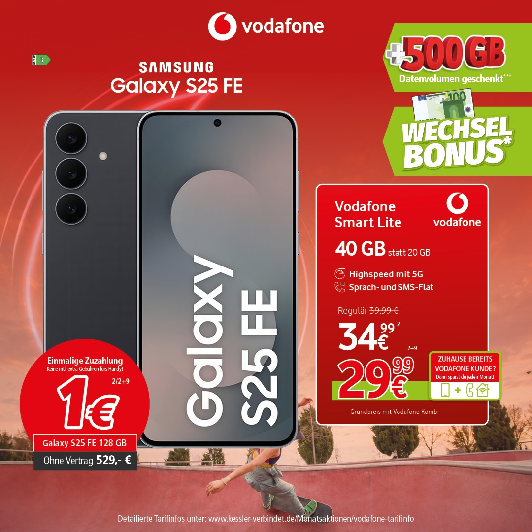 Vodafone Smart Lite mit Samsung Galaxy S25FE 128GB