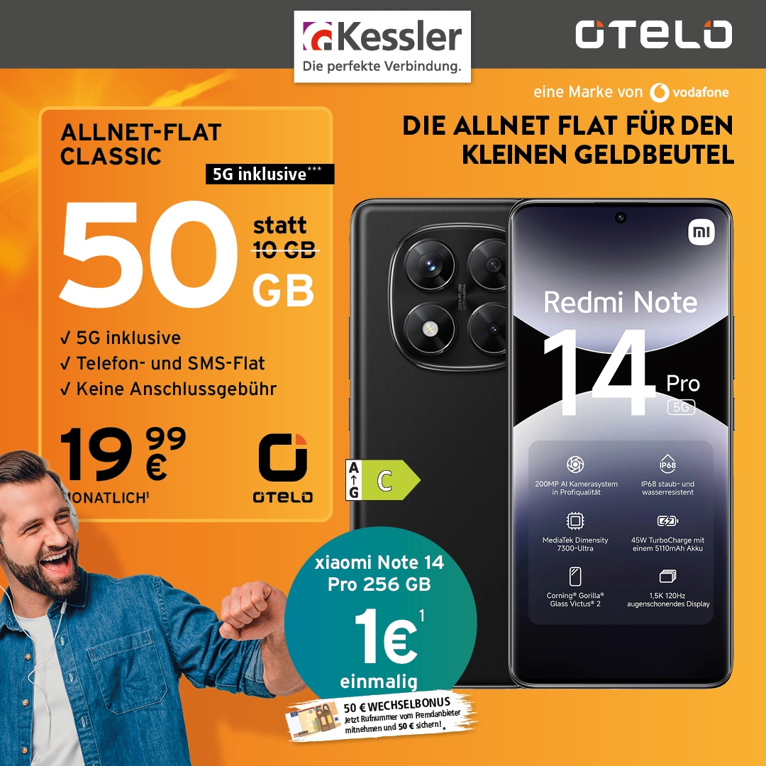 OTELO Classic mit Xiaomi Note 14 Pro 256GB