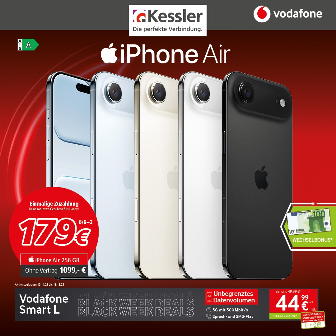 Vodafone Smart L mit Apple iPhone Air 256GB