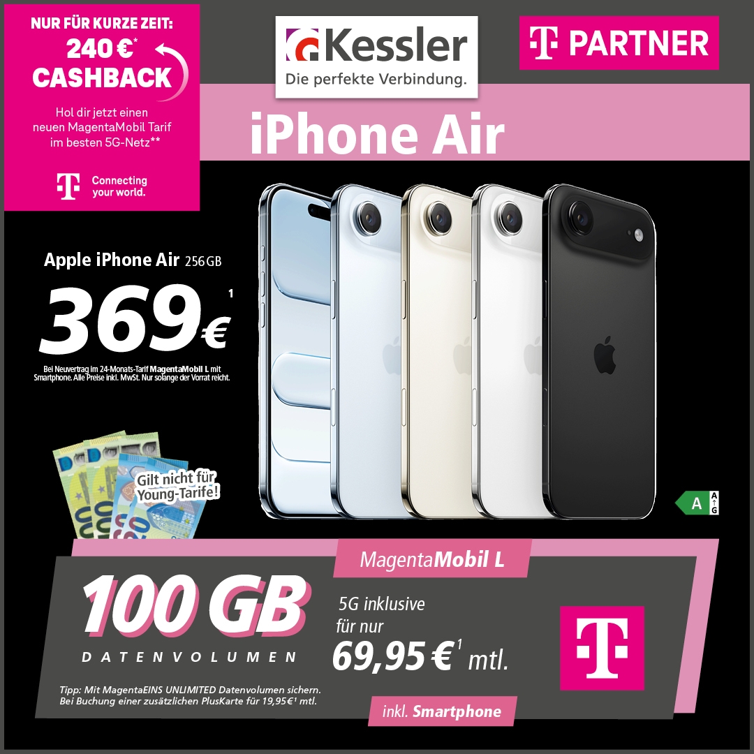MagentaMobil L und IPhone Air 256GB