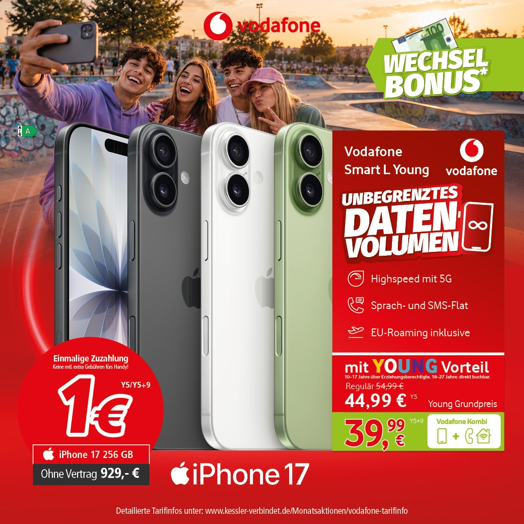 Vodafone Smart L Young m. iPhone 17 256GB