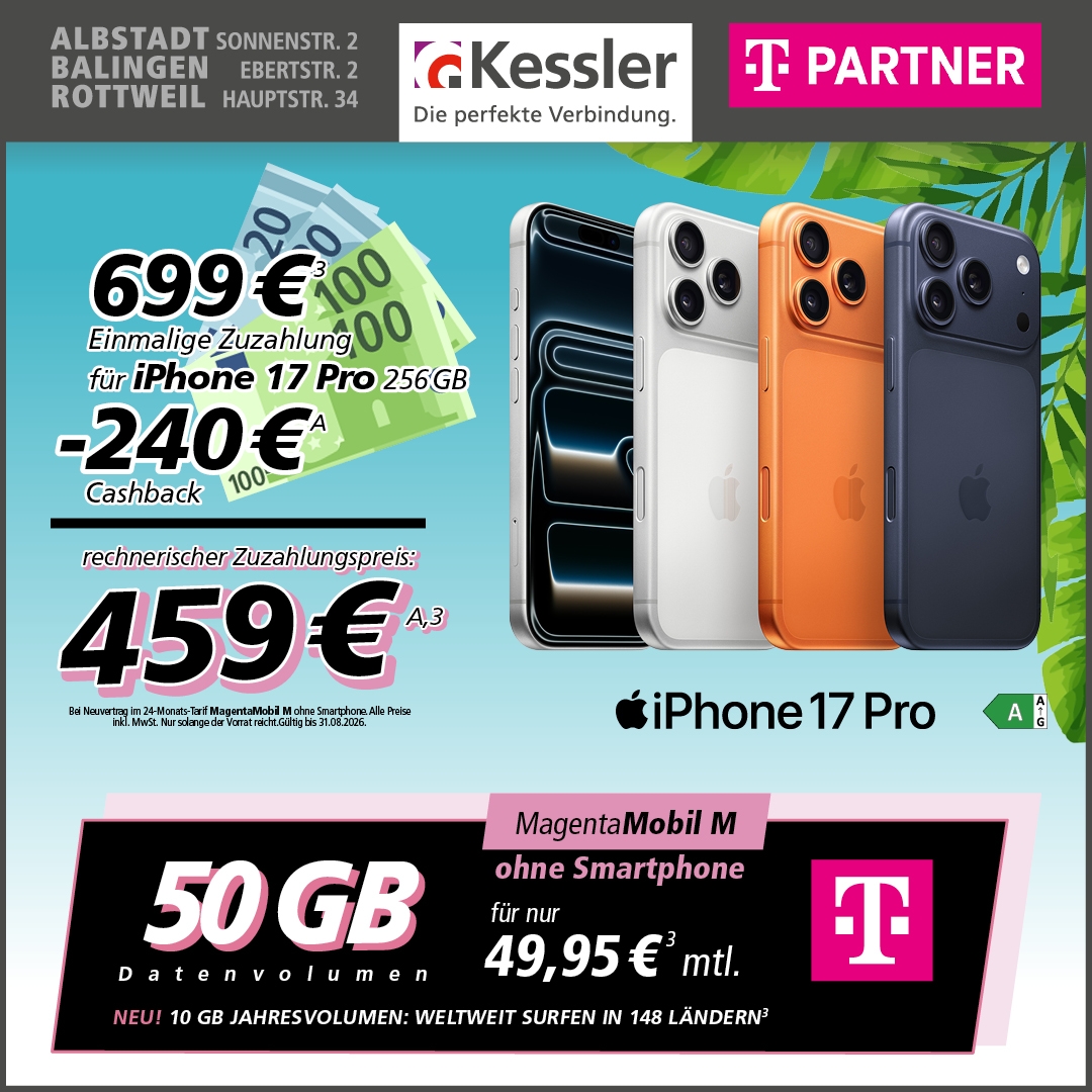 MagentaMobil M mit Apple iPhone 17 Pro