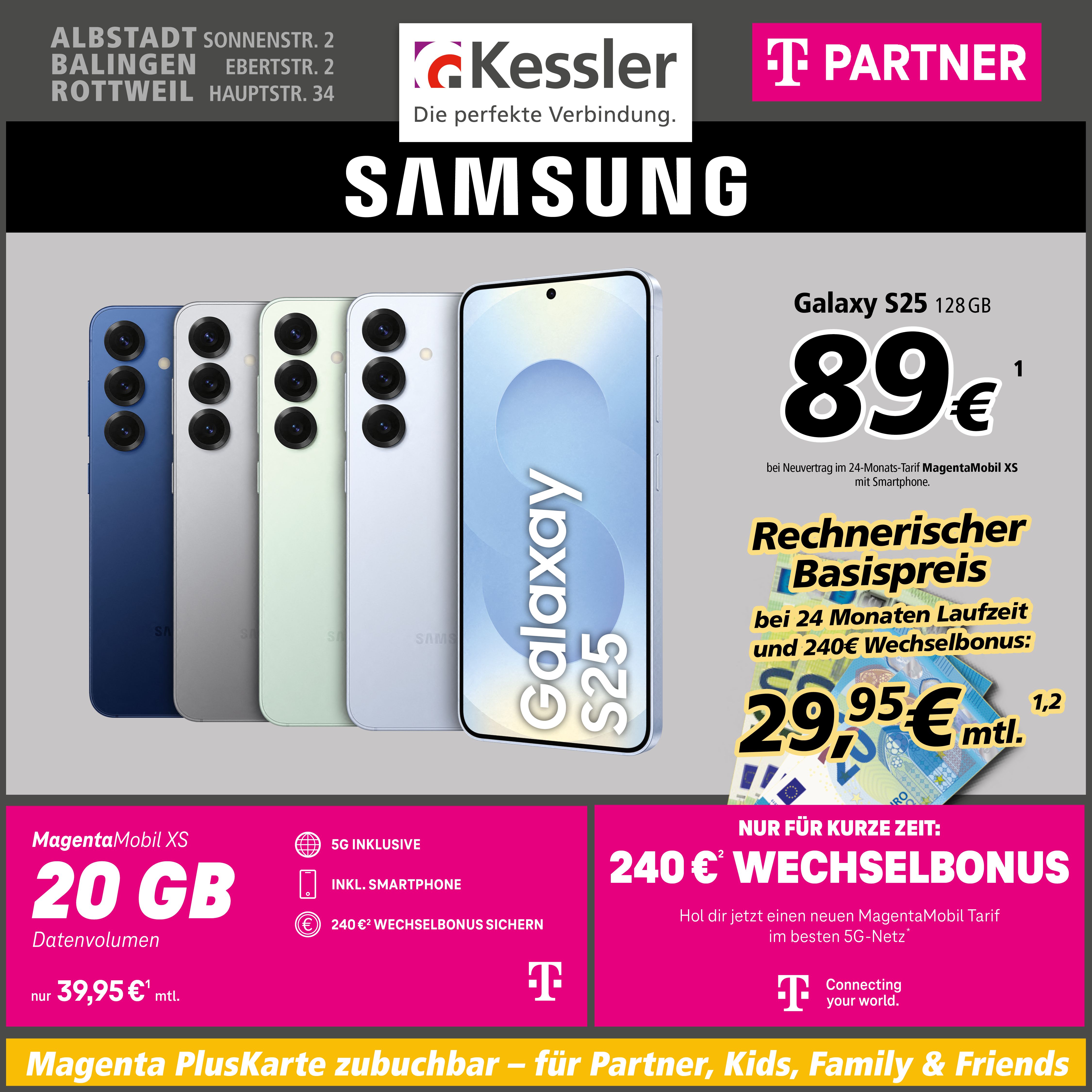 Magenta Mobil XS mit Galaxy S25 128GB