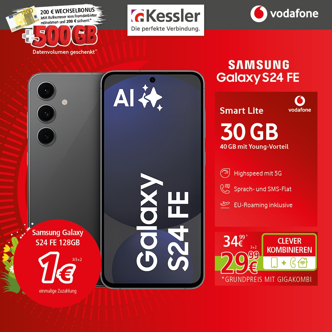 Vodafone Smart Lite mit Samsung Galaxy S24 FE 128G