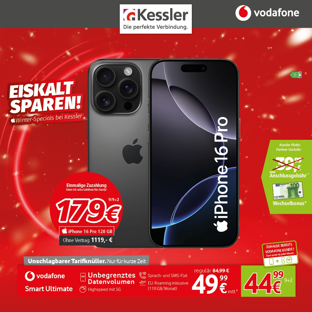 Vodafone Smart Ultimate mit iPhone 16 Pro 128GB