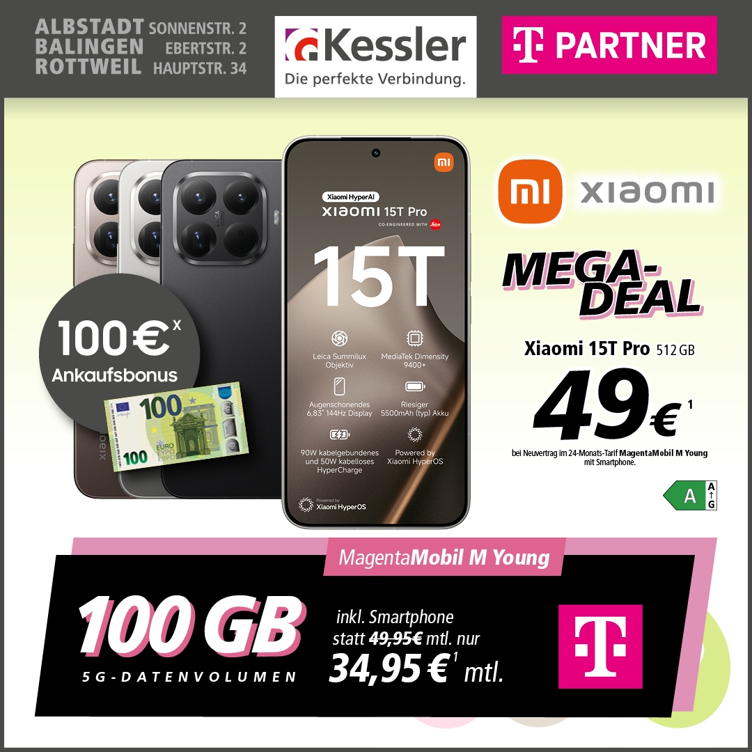 Magenta Mobil M Young mit Xiaomi 15T Pro