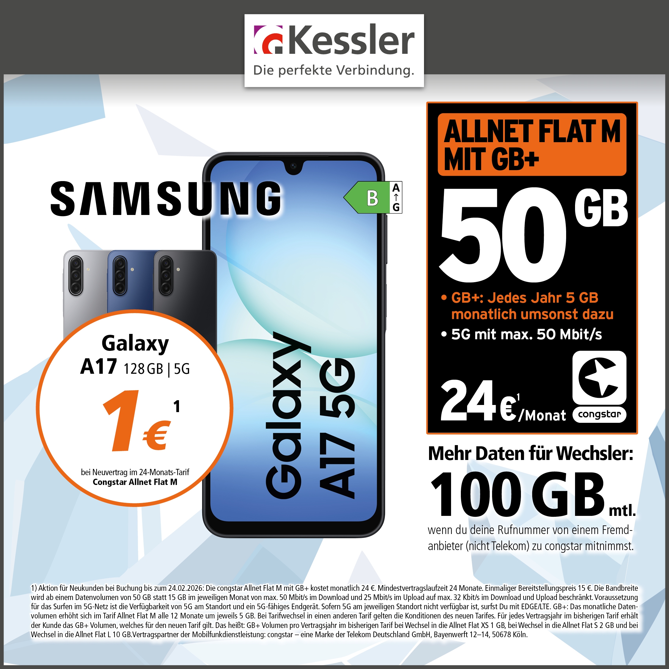 Congstar Allnet M mit GB+ und Galaxy A17 5G