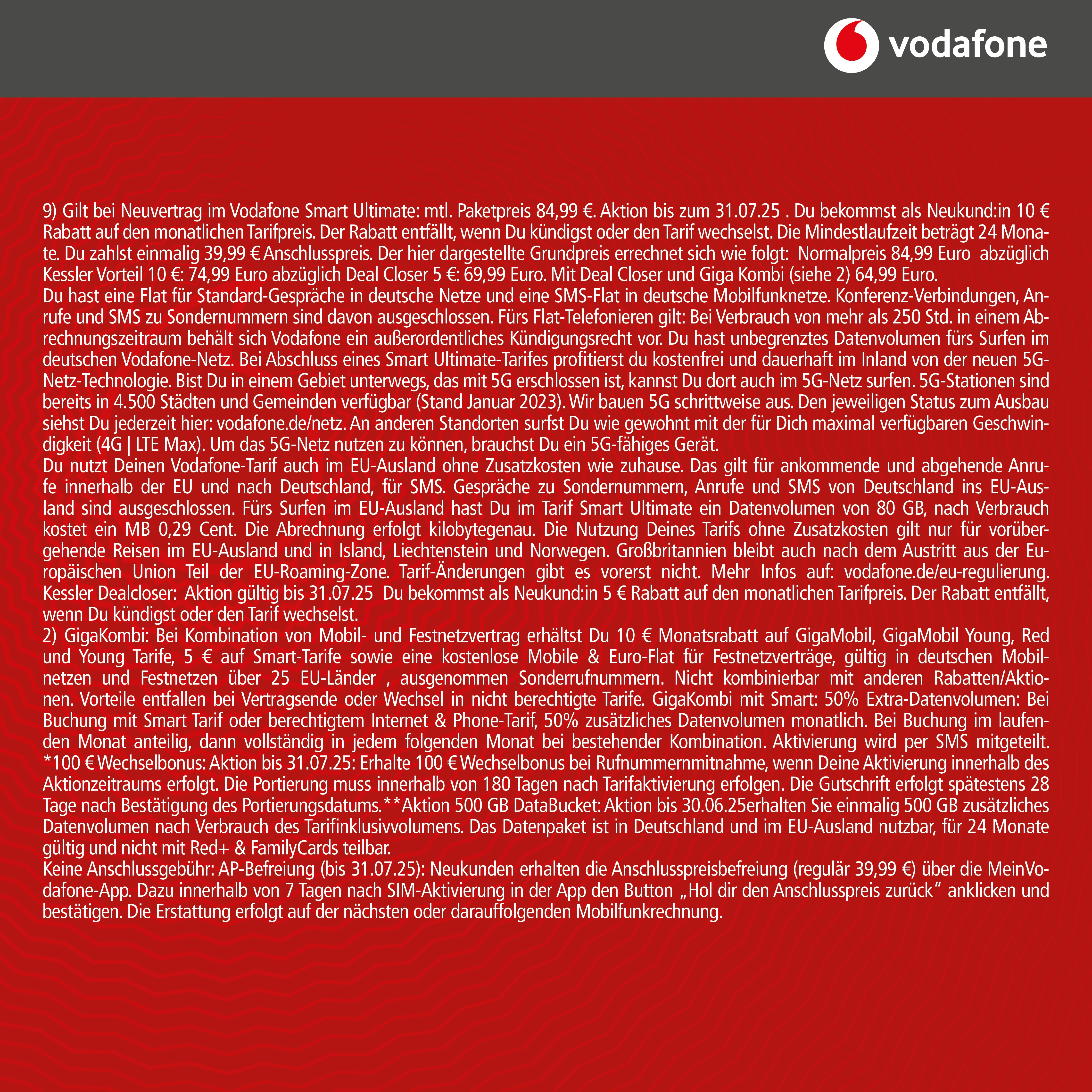 Vodafone Smart Ultimate mit IPhone 16 Pro Max