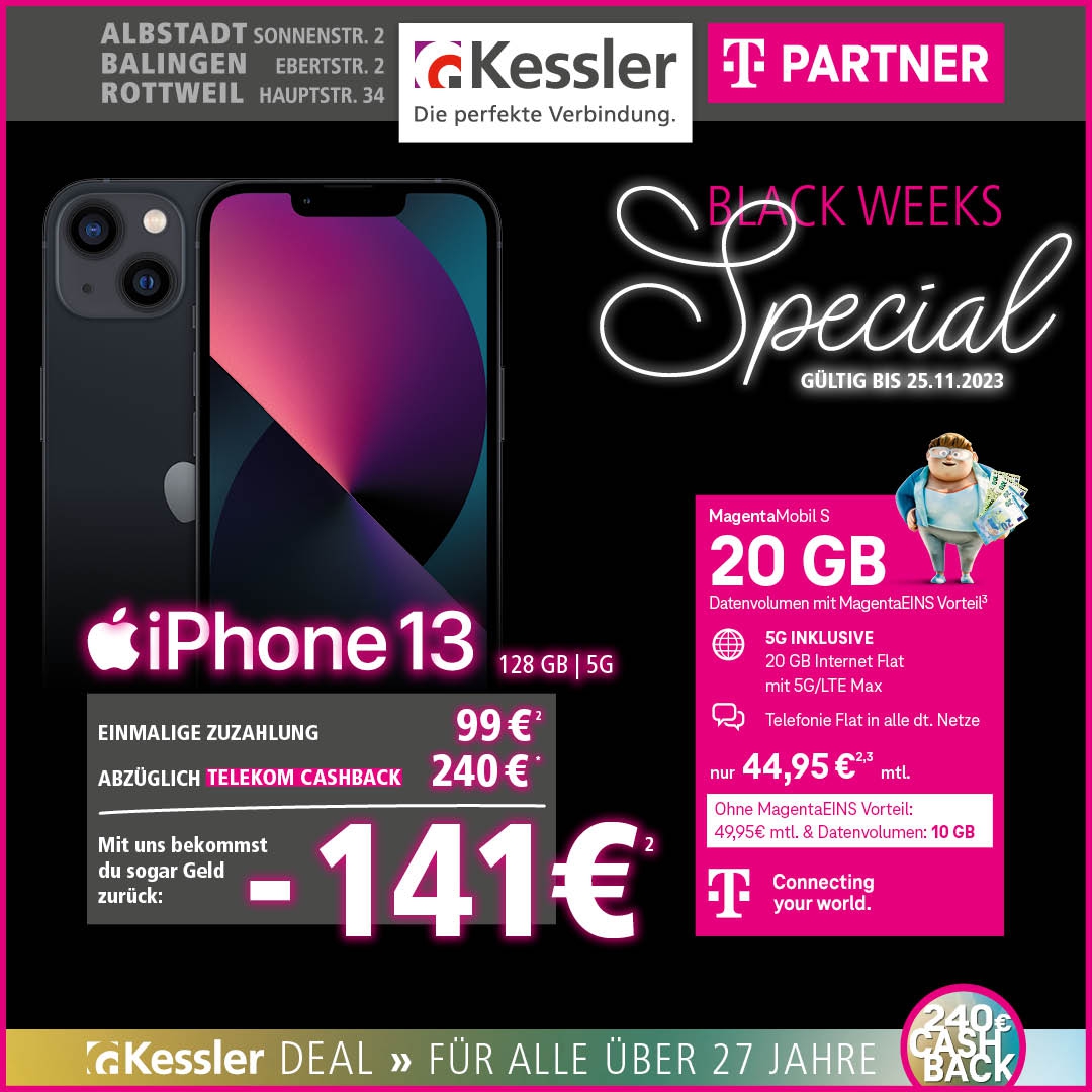 MagentaMobil S + Cashback m. iPhone13