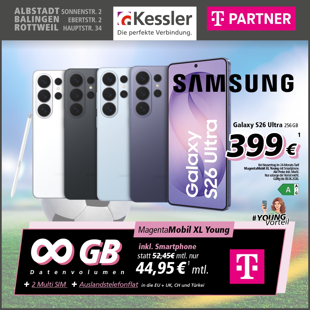 MagentaMobil Young XL mit Galaxy S26 Ultra 256GB