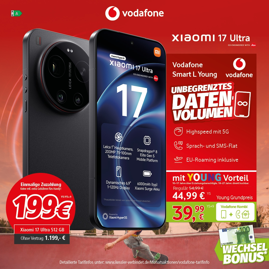 Vodafone Smart L Young mit Xiaomi 17 Ultra