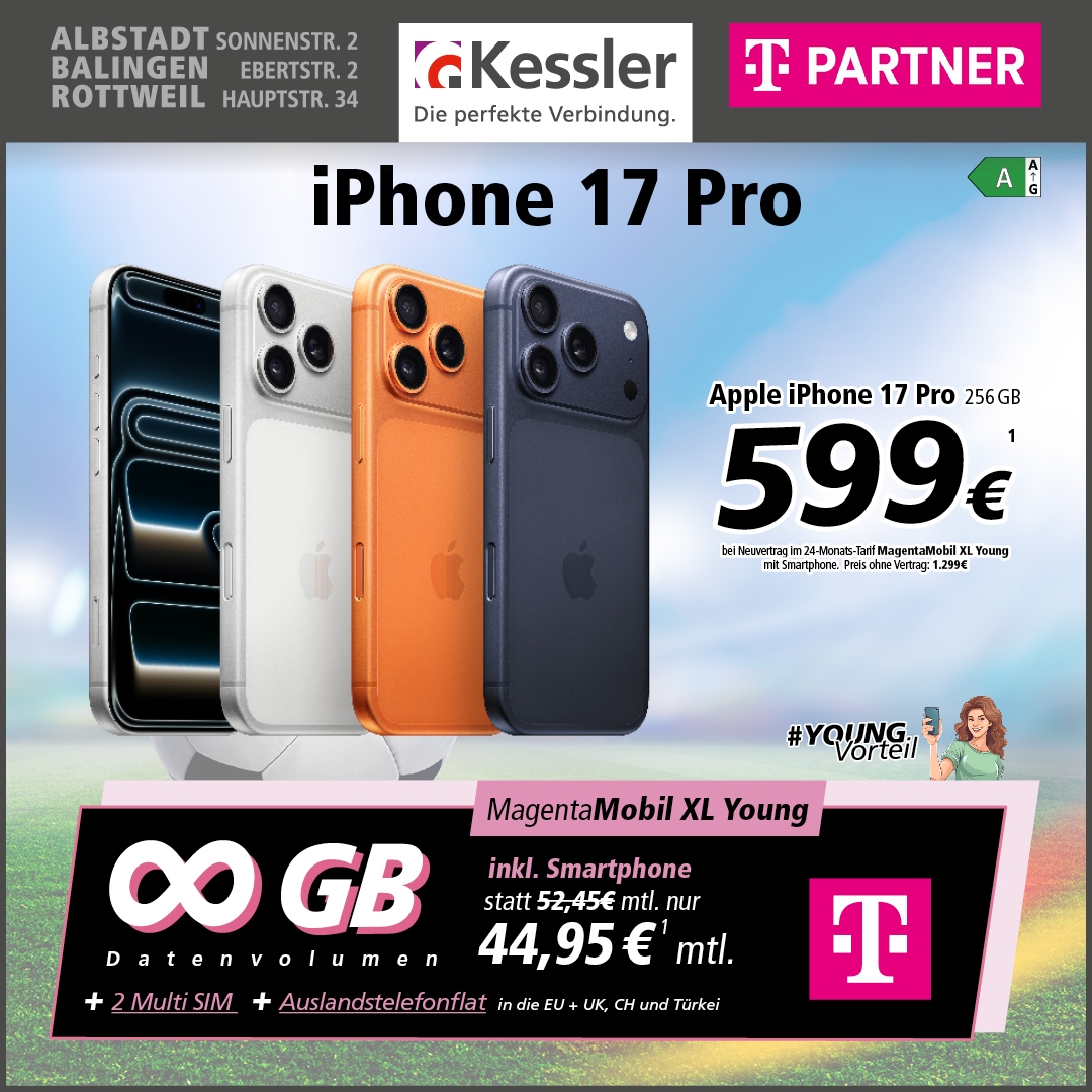 MagentaMobil XL Young mit IPhone 17 Pro 256GB