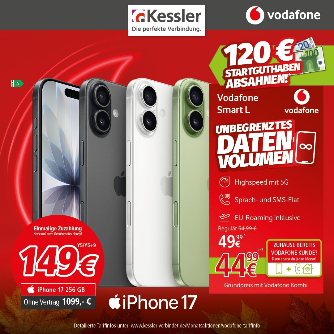 Vodafone Smart L mit iPhone 17 256GB