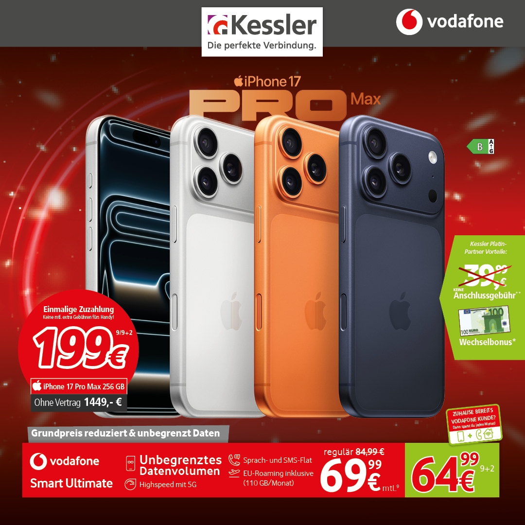 Vodafone Smart Ultimate mit IPhone 17 Pro Max