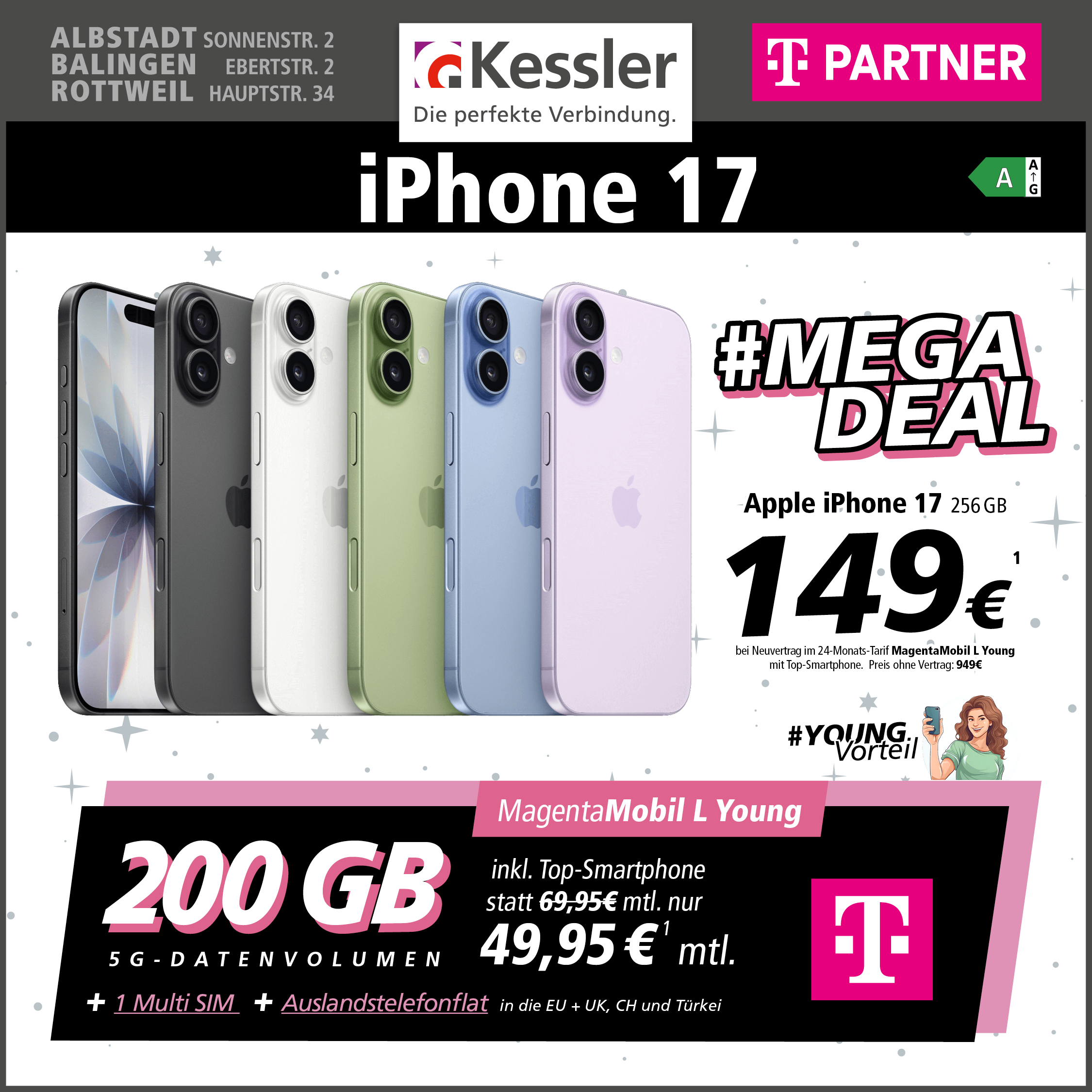 MagentaMobil L Young mit iPhone 17